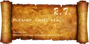 Ruttner Tanázia névjegykártya
